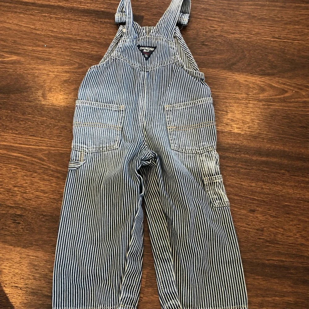 Oshkosh bgosh striped overalls 24m